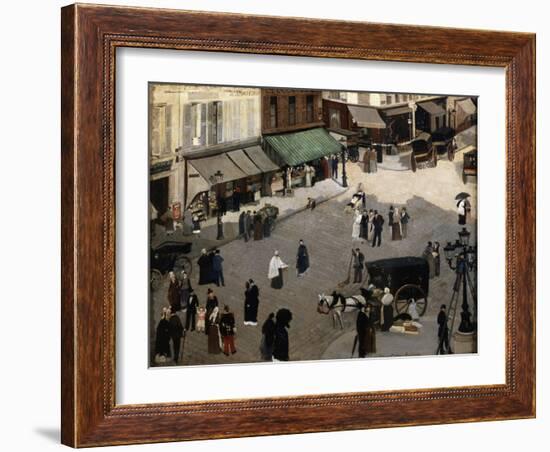 The Place Pigalle in Paris, 1880S-Pierre Carrier-belleuse-Framed Giclee Print