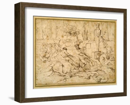 The Plague at Ashdod-Giovanni Benedetto Castiglione-Framed Giclee Print