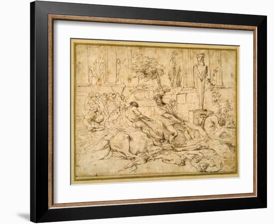 The Plague at Ashdod-Giovanni Benedetto Castiglione-Framed Giclee Print