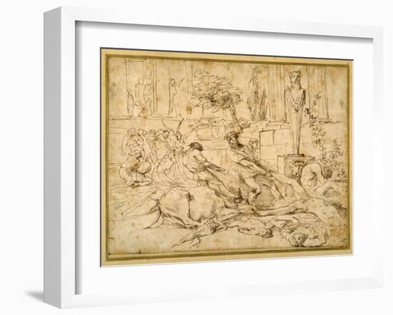 The Plague at Ashdod-Giovanni Benedetto Castiglione-Framed Giclee Print