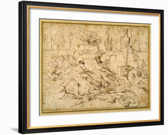 The Plague at Ashdod-Giovanni Benedetto Castiglione-Framed Giclee Print