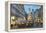 The Plague Column, Graben Street at Night, Vienna, Austria-Peter Adams-Framed Premier Image Canvas