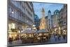 The Plague Column, Graben Street at Night, Vienna, Austria-Peter Adams-Mounted Photographic Print