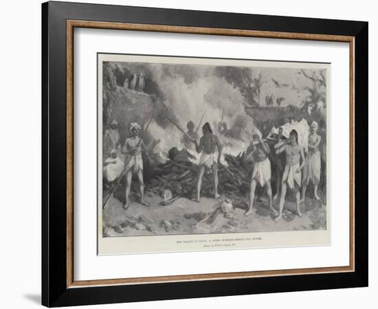 The Plague in India, a Hindu Burning-Ground for Victims-William 'Crimea' Simpson-Framed Giclee Print