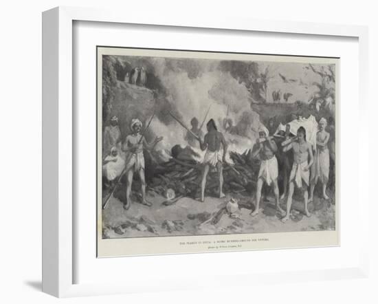 The Plague in India, a Hindu Burning-Ground for Victims-William 'Crimea' Simpson-Framed Giclee Print