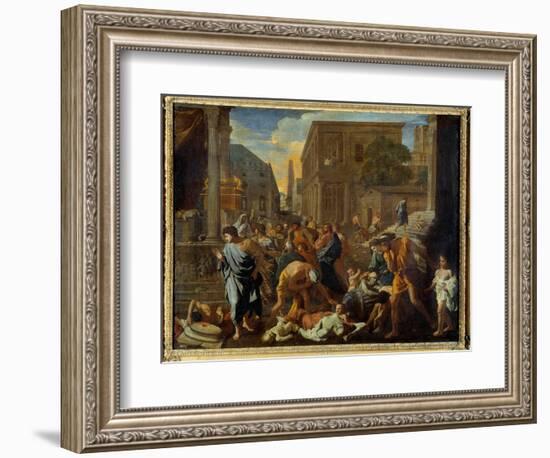 The Plague of Asdod Says the Philistines Struck by the Plague, 17Th Century (Oil on Canvas)-Nicolas Poussin-Framed Giclee Print