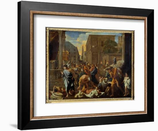 The Plague of Asdod Says the Philistines Struck by the Plague, 17Th Century (Oil on Canvas)-Nicolas Poussin-Framed Giclee Print