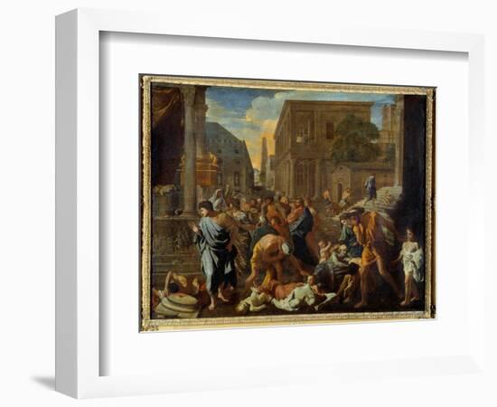 The Plague of Asdod Says the Philistines Struck by the Plague, 17Th Century (Oil on Canvas)-Nicolas Poussin-Framed Giclee Print