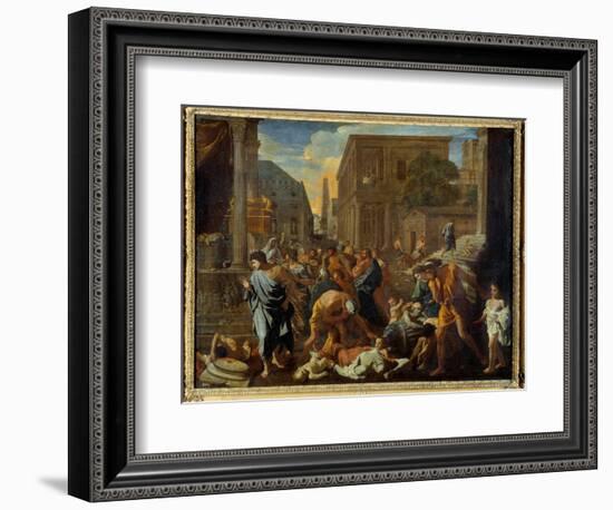 The Plague of Asdod Says the Philistines Struck by the Plague, 17Th Century (Oil on Canvas)-Nicolas Poussin-Framed Giclee Print