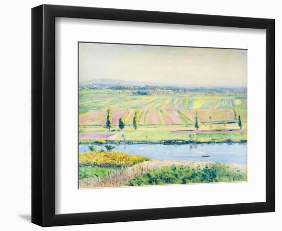 The Plain of Gennevilliers from the Hills of Argenteuil, 1888 (Oil on Canvas)-Gustave Caillebotte-Framed Giclee Print