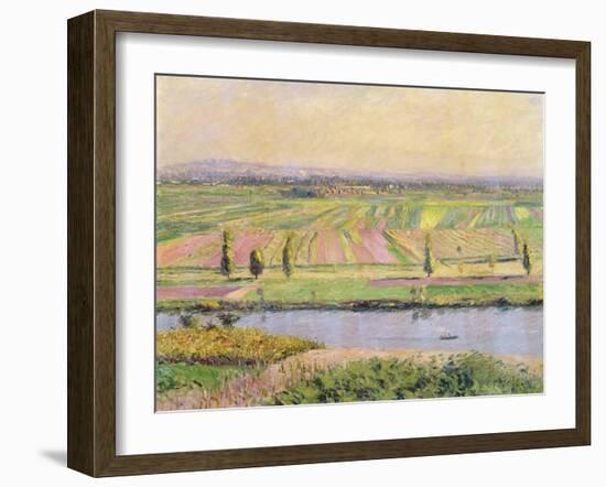 The Plain of Gennevilliers from the Hills of Argenteuil, 1888-Gustave Caillebotte-Framed Giclee Print