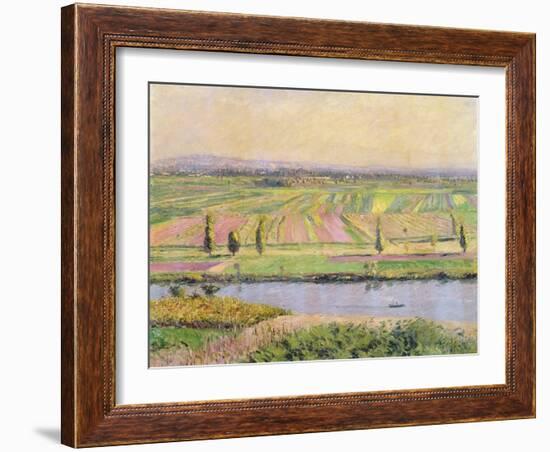 The Plain of Gennevilliers from the Hills of Argenteuil, 1888-Gustave Caillebotte-Framed Giclee Print