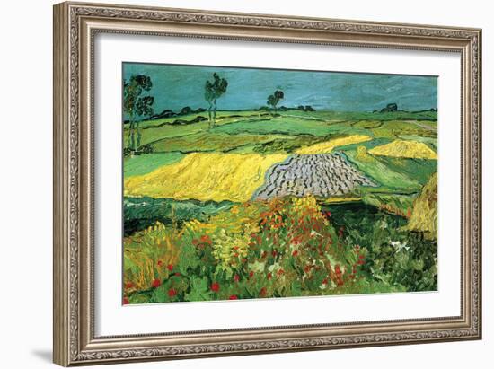 The Plains at Auvers-Vincent van Gogh-Framed Art Print