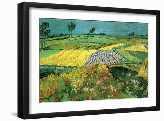 The Plains at Auvers-Vincent van Gogh-Framed Art Print