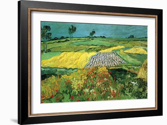 The Plains at Auvers-Vincent van Gogh-Framed Art Print