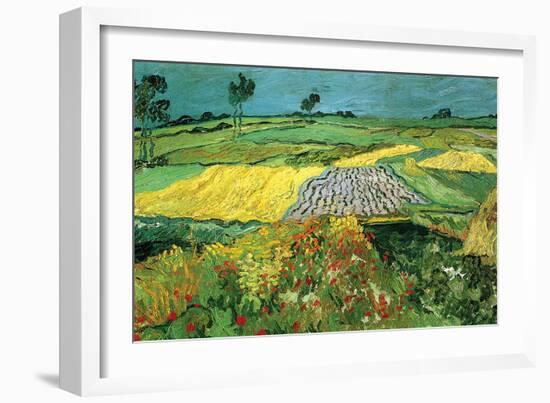 The Plains at Auvers-Vincent van Gogh-Framed Art Print