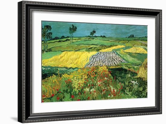 The Plains at Auvers-Vincent van Gogh-Framed Art Print