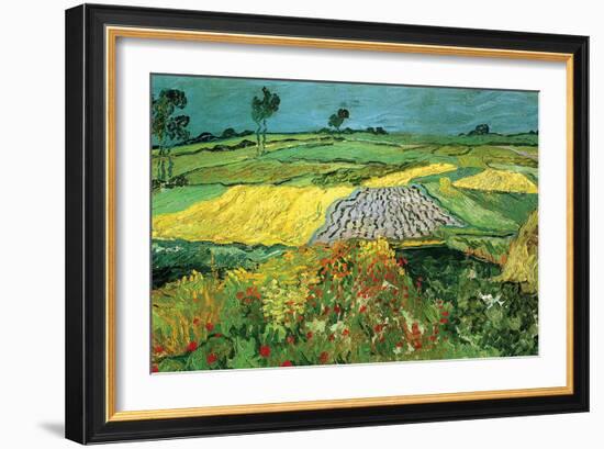 The Plains at Auvers-Vincent van Gogh-Framed Art Print