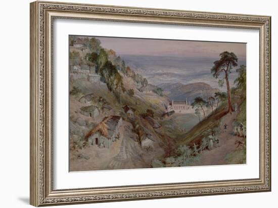 The Plains, Landour Church, Mussoorie, 1884-William Simpson-Framed Giclee Print