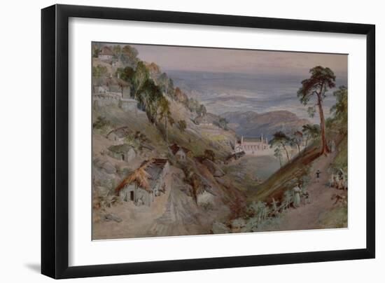 The Plains, Landour Church, Mussoorie, 1884-William Simpson-Framed Giclee Print