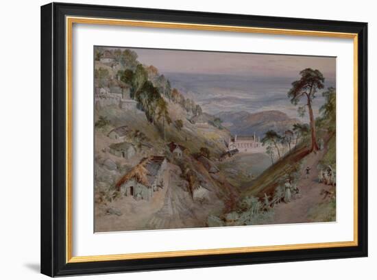 The Plains, Landour Church, Mussoorie, 1884-William Simpson-Framed Giclee Print