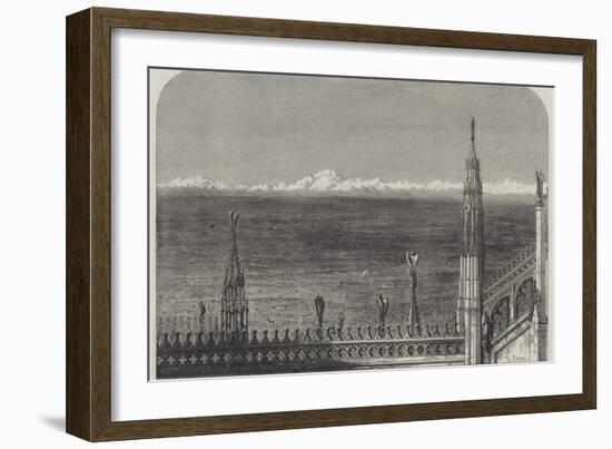 The Plains of Lombardy from the Roof of Milan Cathedral-Samuel Read-Framed Giclee Print