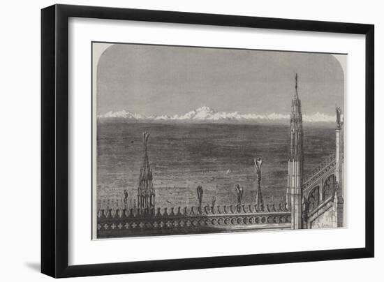 The Plains of Lombardy from the Roof of Milan Cathedral-Samuel Read-Framed Giclee Print