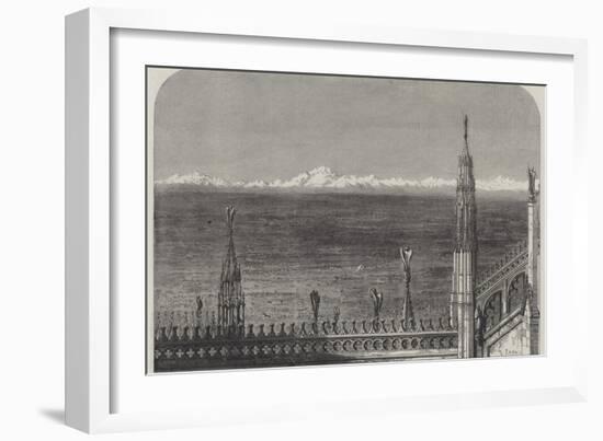 The Plains of Lombardy from the Roof of Milan Cathedral-Samuel Read-Framed Giclee Print