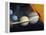 The Planets and Larger Moons to Scale with the Sun-Stocktrek Images-Framed Premier Image Canvas