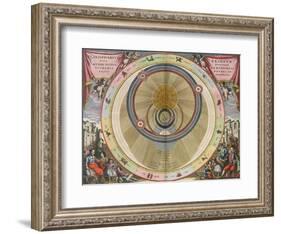 The Planisphere of Brahe, Harmonia Macrocosmica, 1660-Science Source-Framed Giclee Print