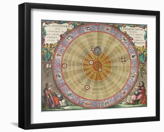 The Planisphere of Copernicus, Harmonia Macrocosmica, 1660-Science Source-Framed Giclee Print