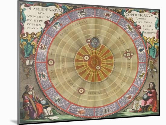 The Planisphere of Copernicus, Harmonia Macrocosmica, 1660-Science Source-Mounted Giclee Print