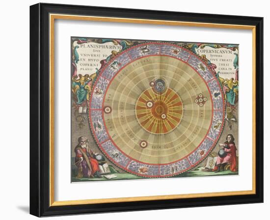 The Planisphere of Copernicus, Harmonia Macrocosmica, 1660-Science Source-Framed Giclee Print