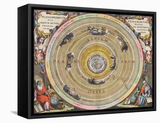 The Planisphere of Ptolemy, Harmonia Macrocosmica, 1660-Science Source-Framed Premier Image Canvas