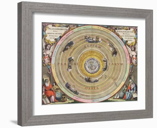 The Planisphere of Ptolemy, Harmonia Macrocosmica, 1660-Science Source-Framed Giclee Print