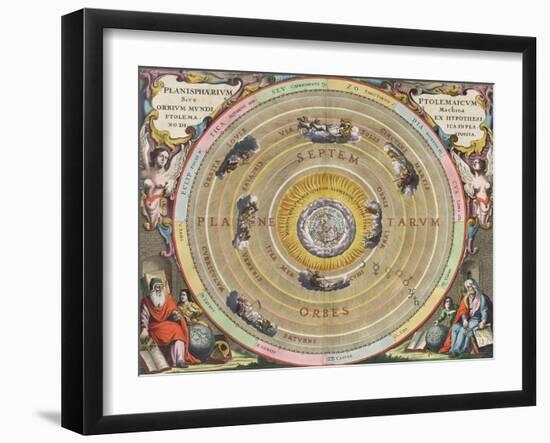 The Planisphere of Ptolemy, Harmonia Macrocosmica, 1660-Science Source-Framed Giclee Print