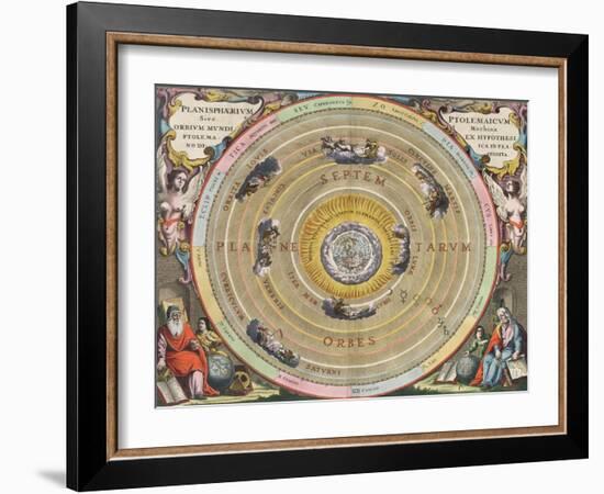 The Planisphere of Ptolemy, Harmonia Macrocosmica, 1660-Science Source-Framed Giclee Print