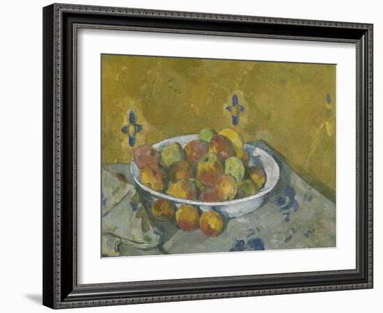 The Plate of Apples, C.1877-Paul Cezanne-Framed Giclee Print