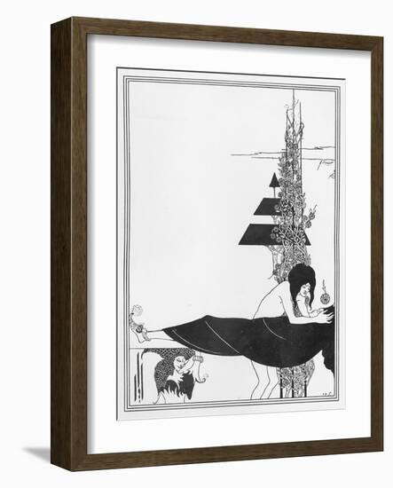 The Platonic Lament, Illustration from 'salome' by Oscar Wilde, 1894-Aubrey Beardsley-Framed Giclee Print