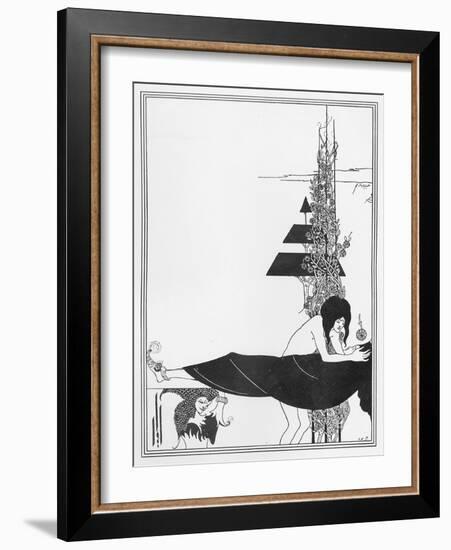 The Platonic Lament, Illustration from 'salome' by Oscar Wilde, 1894-Aubrey Beardsley-Framed Giclee Print