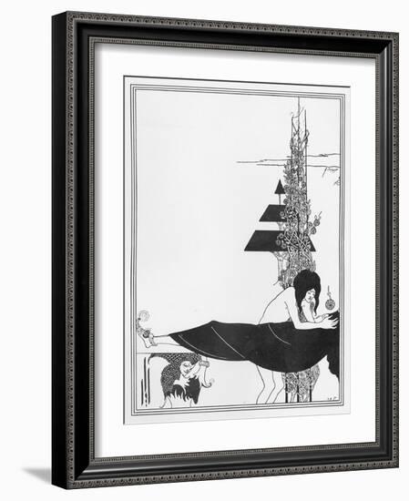 The Platonic Lament, Illustration from 'salome' by Oscar Wilde, 1894-Aubrey Beardsley-Framed Giclee Print