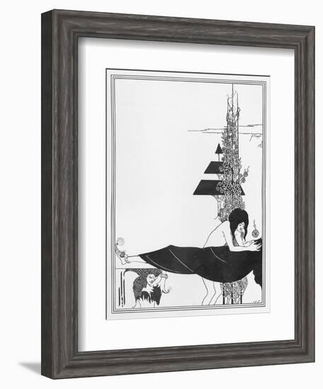 The Platonic Lament, Illustration from 'salome' by Oscar Wilde, 1894-Aubrey Beardsley-Framed Giclee Print