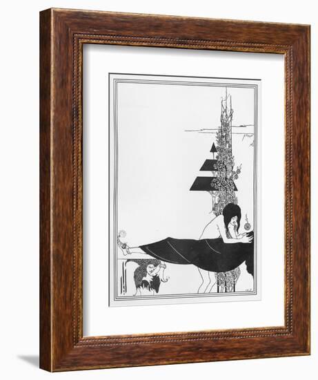 The Platonic Lament, Illustration from 'salome' by Oscar Wilde, 1894-Aubrey Beardsley-Framed Giclee Print