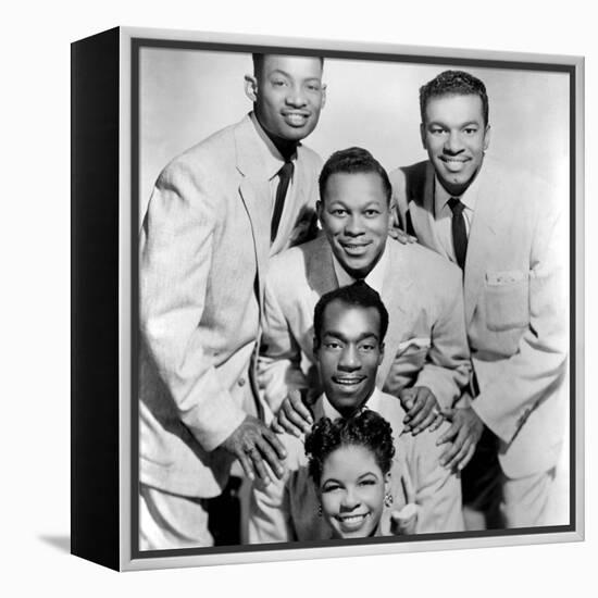 The Platters : Bottom-Top : Zola Taylor, Herb Reed, Tony Williams C. 1955-null-Framed Stretched Canvas