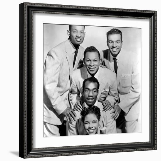 The Platters : Bottom-Top : Zola Taylor, Herb Reed, Tony Williams C. 1955-null-Framed Photo