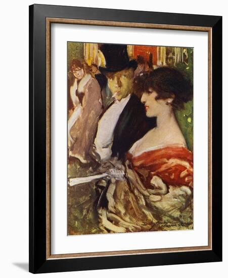 The Play's the Thing (Langham Sketch) (Colour Litho)-Dudley Hardy-Framed Giclee Print