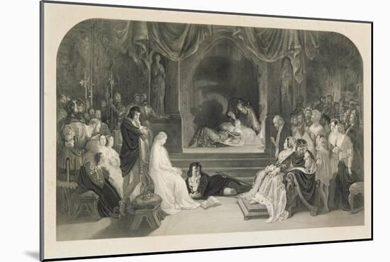 The Play Scene, Act III, Scene II of Hamlet by William Shakespeare, Engraved by Charles W. Sharpe-Daniel Maclise-Mounted Giclee Print