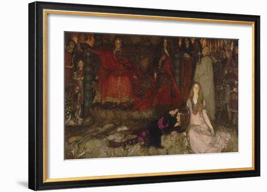 The Play Scene in Hamlet, Act III, Scene II-Edwin Austin Abbey-Framed Premium Giclee Print