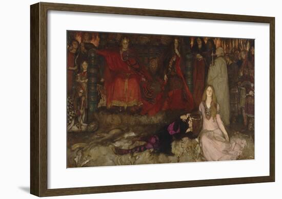 The Play Scene in Hamlet, Act III, Scene II-Edwin Austin Abbey-Framed Premium Giclee Print