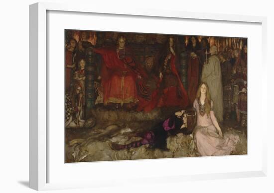 The Play Scene in Hamlet, Act III, Scene II-Edwin Austin Abbey-Framed Premium Giclee Print